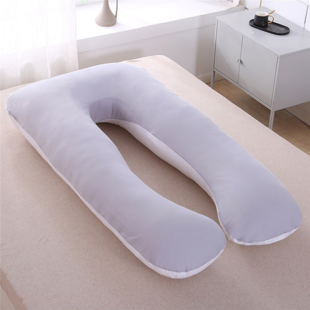 Sleeping Support Pillow For Pregnant Women Body PW12 100% Cotton Rabbit Print U Shape