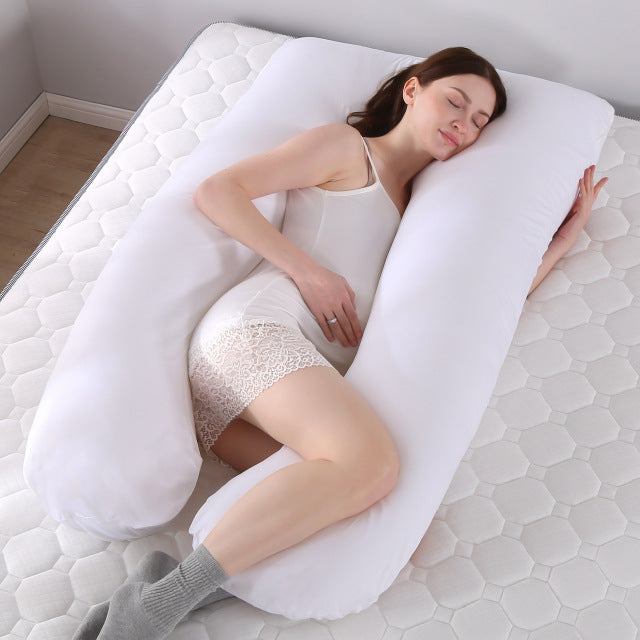 Sleeping Support Pillow For Pregnant Women Body PW12 100% Cotton Rabbit Print U Shape