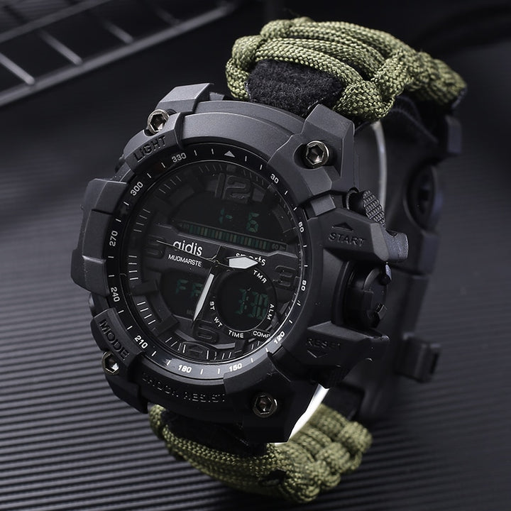 LED Military Watch with compass {30M Waterproof} Men's Sports Watch