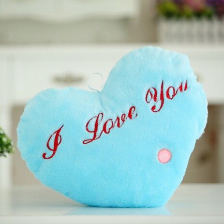 Luminous Heart Cushion Colorful Glowing Pillow Plush Doll Led Light